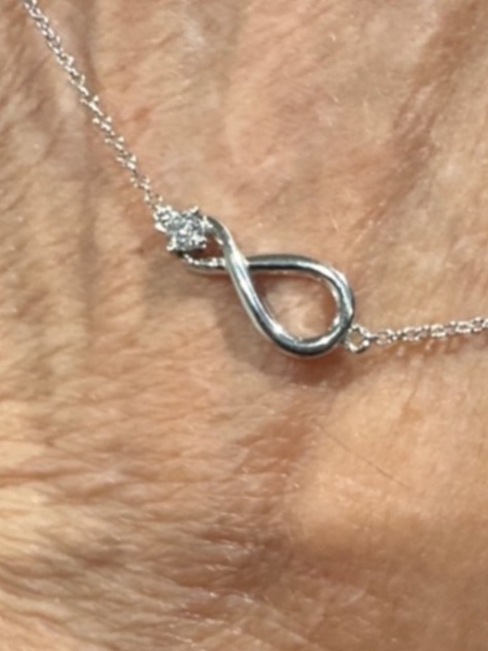 925 Sterling Silver Infinity Heart Moissanite Bracelet - - Picture 5 of 11